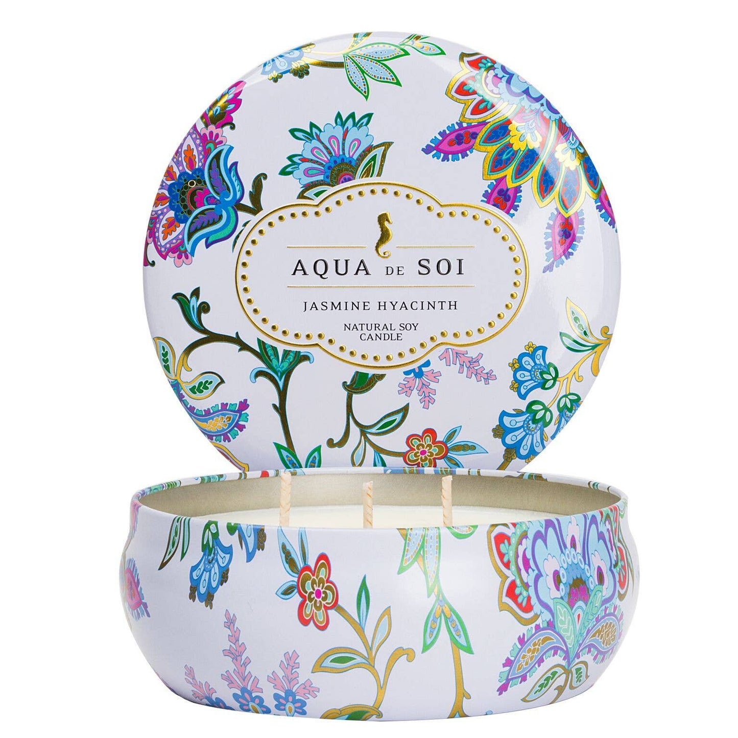 Jasmine Hyacinth Three Wick Soy Candle