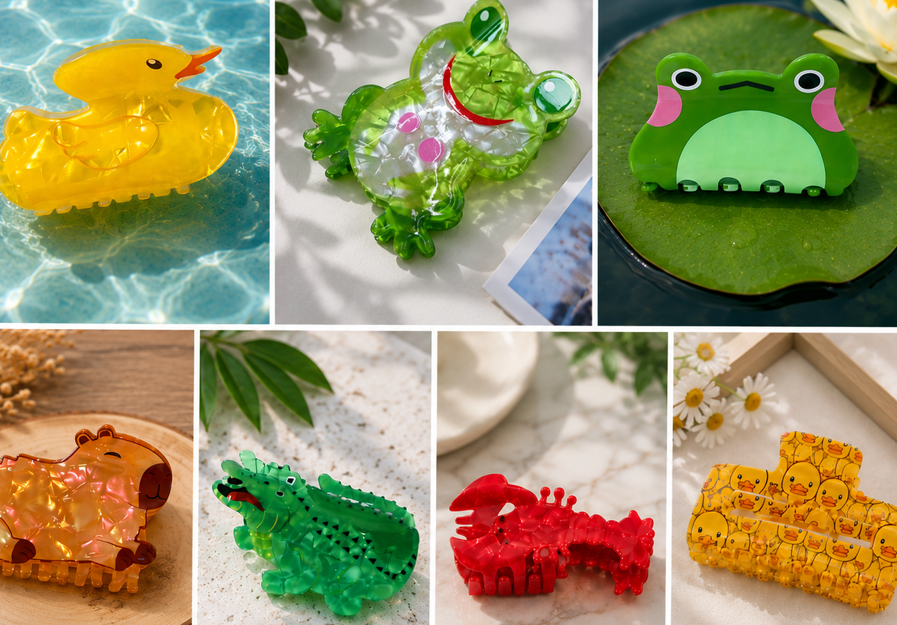 Cute Animal Hair Claw Clip Collection