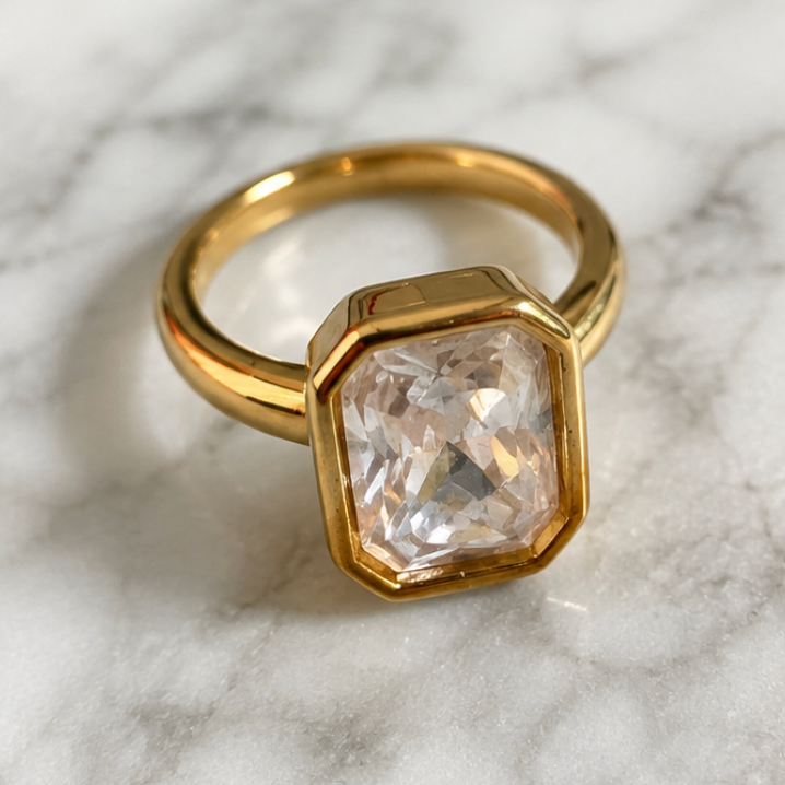 The Celeste Crystal Statement Ring