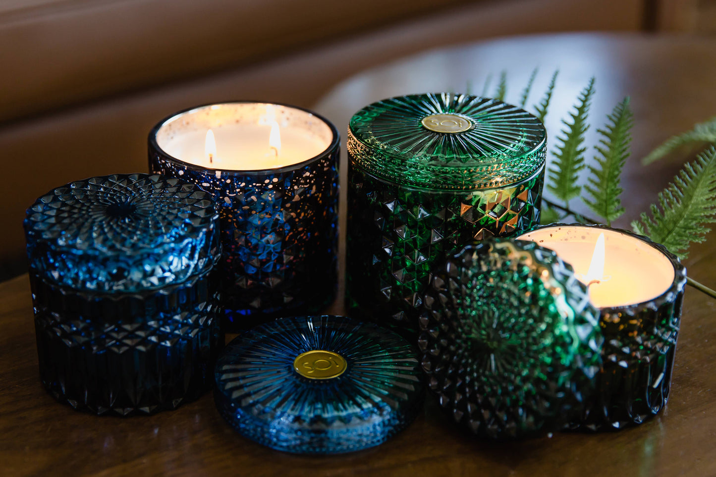 Blue Spruce 15oz Shimmer Candle 2 wick