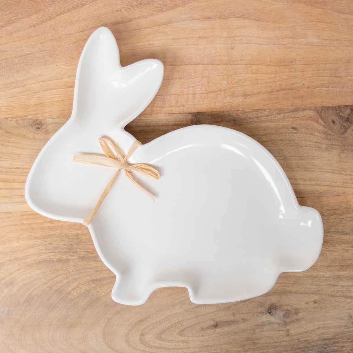 Bunny Platter White 11.5x1.11