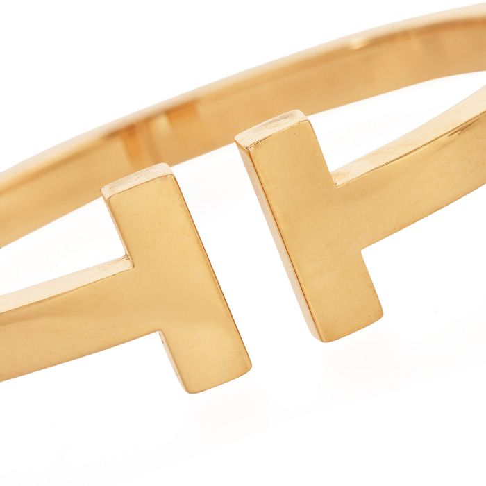 Gold T Open Cuff Bracelet