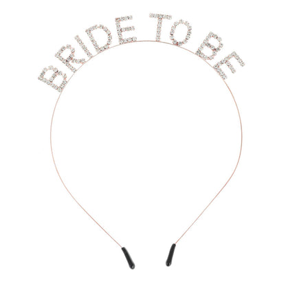 Rhinestone Bride To Be Text Headband