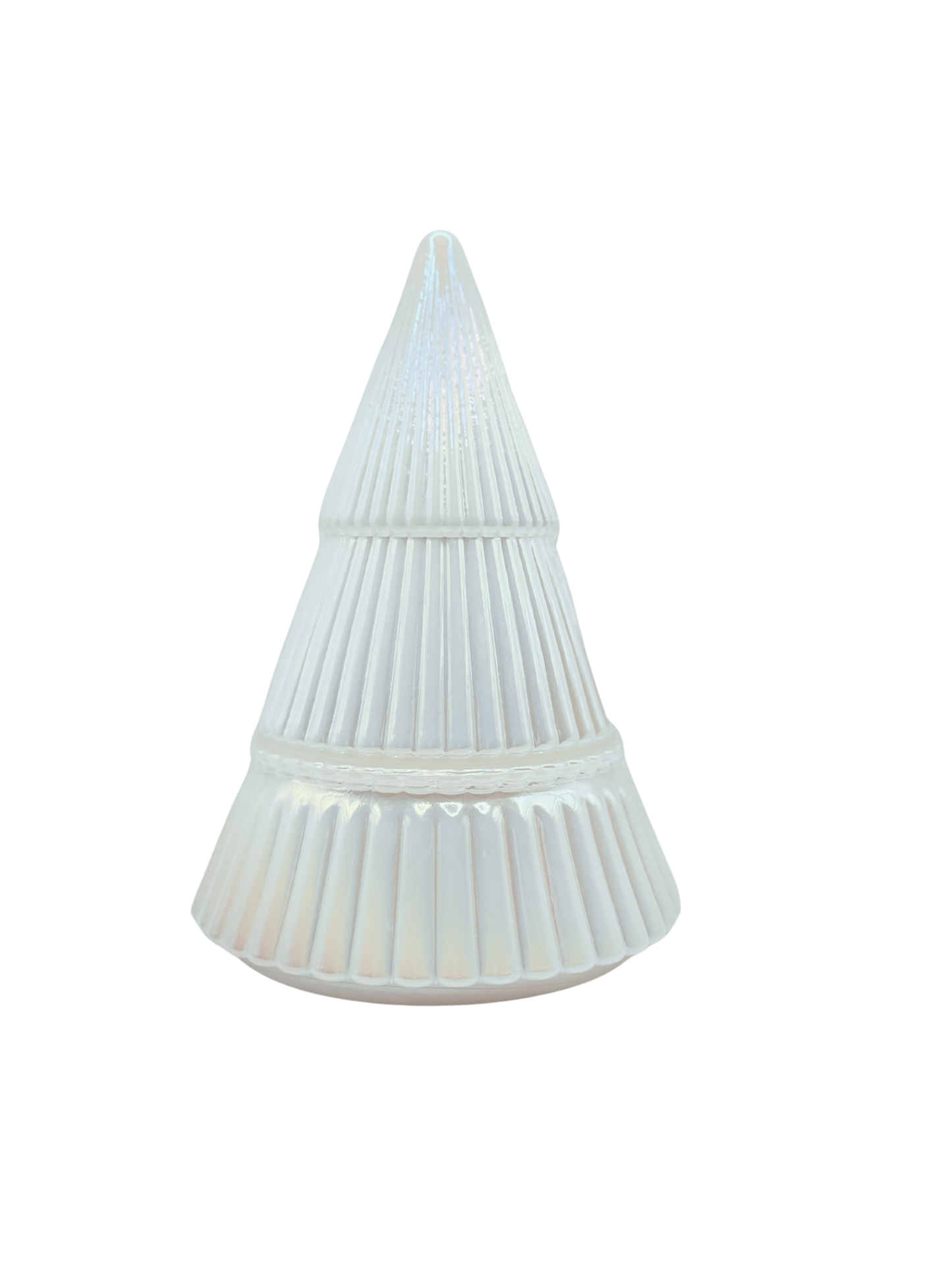 Winter Wonderland White Glass Tree Candle 9oz