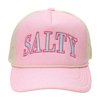 SALTY Message Embroidered Mesh Back Trucker Hat
