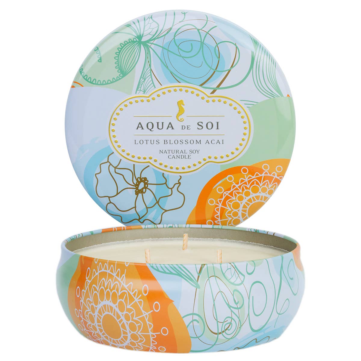 Lotus Blossom Acai  Three Wick Soy Candle