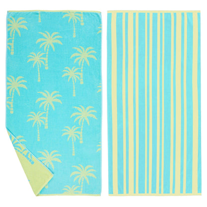 Beach Towels - 100% Cotton Jacquard, 2pk  - Playa Collection