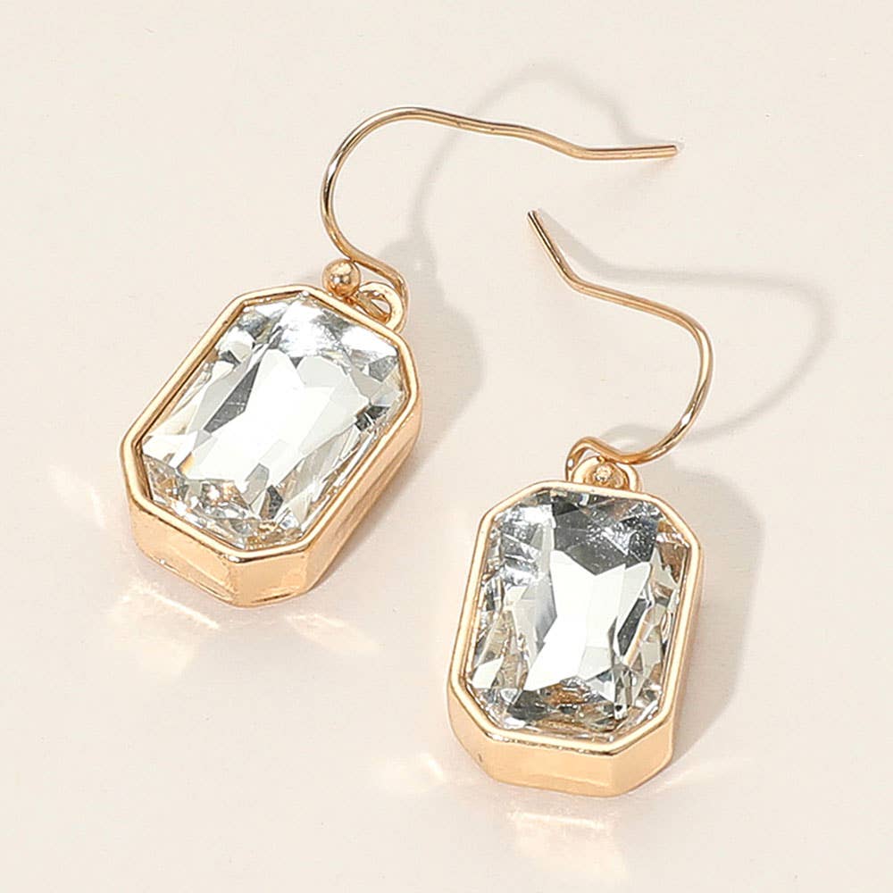 Iridescent Faceted Drop Dangle Earrings