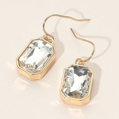 Iridescent Faceted Drop Dangle Earrings