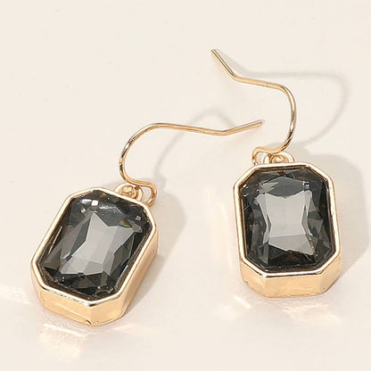 Iridescent Faceted Drop Dangle Earrings