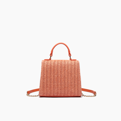 Woven Straw Crossbody Purse Casual Vacation Travel Bag