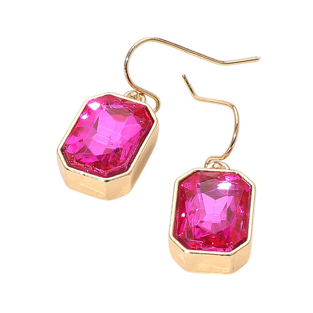 Iridescent Faceted Drop Dangle Earrings