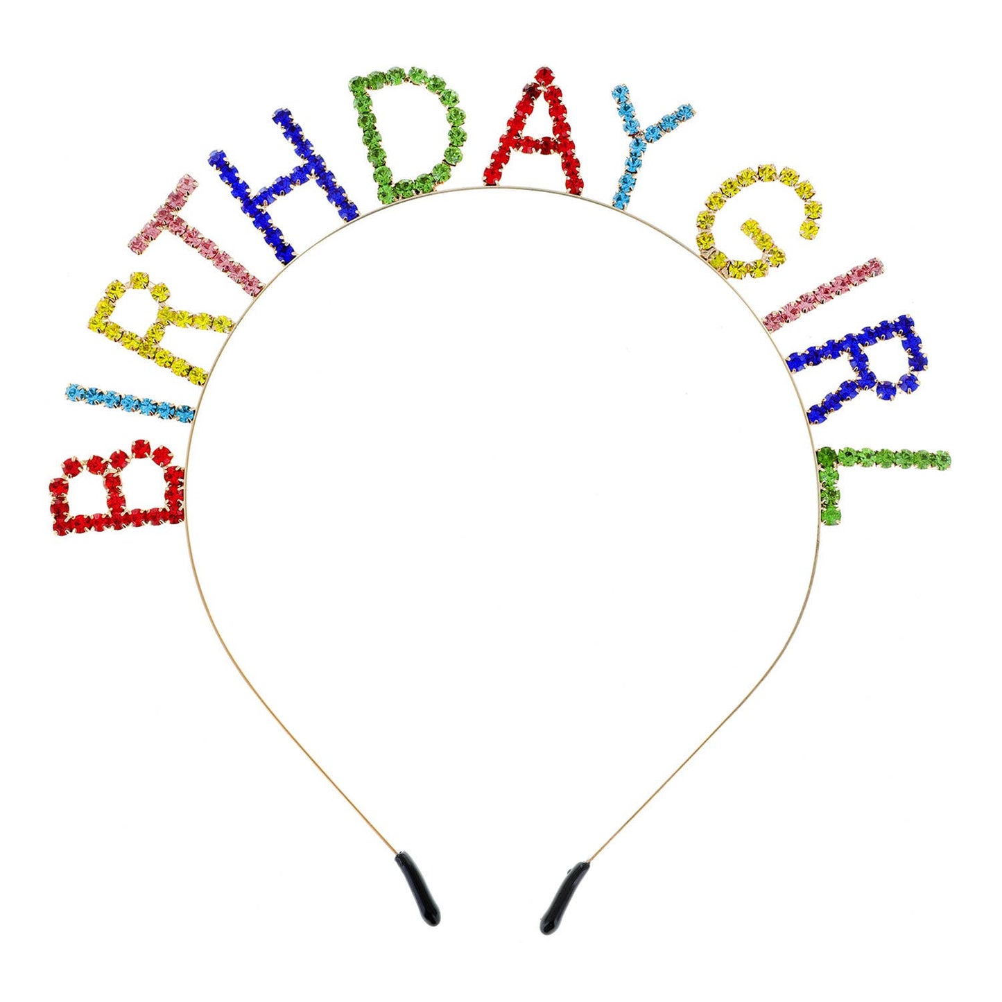 Rhinestone Birthday Girl Text Headband