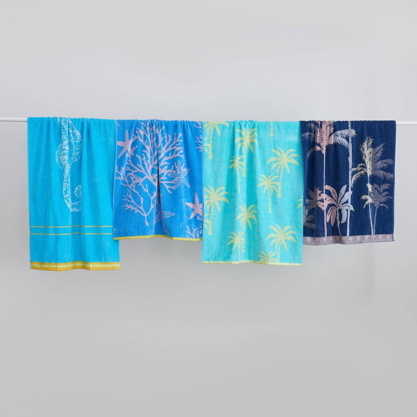 Beach Towels - 100% Cotton Jacquard, 2pk  - Playa Collection