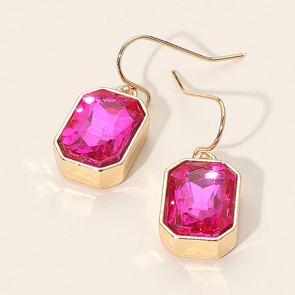 Iridescent Faceted Drop Dangle Earrings