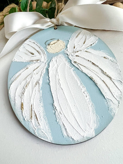 Angel Christmas Ornament Memorial Guardian Angel Blue