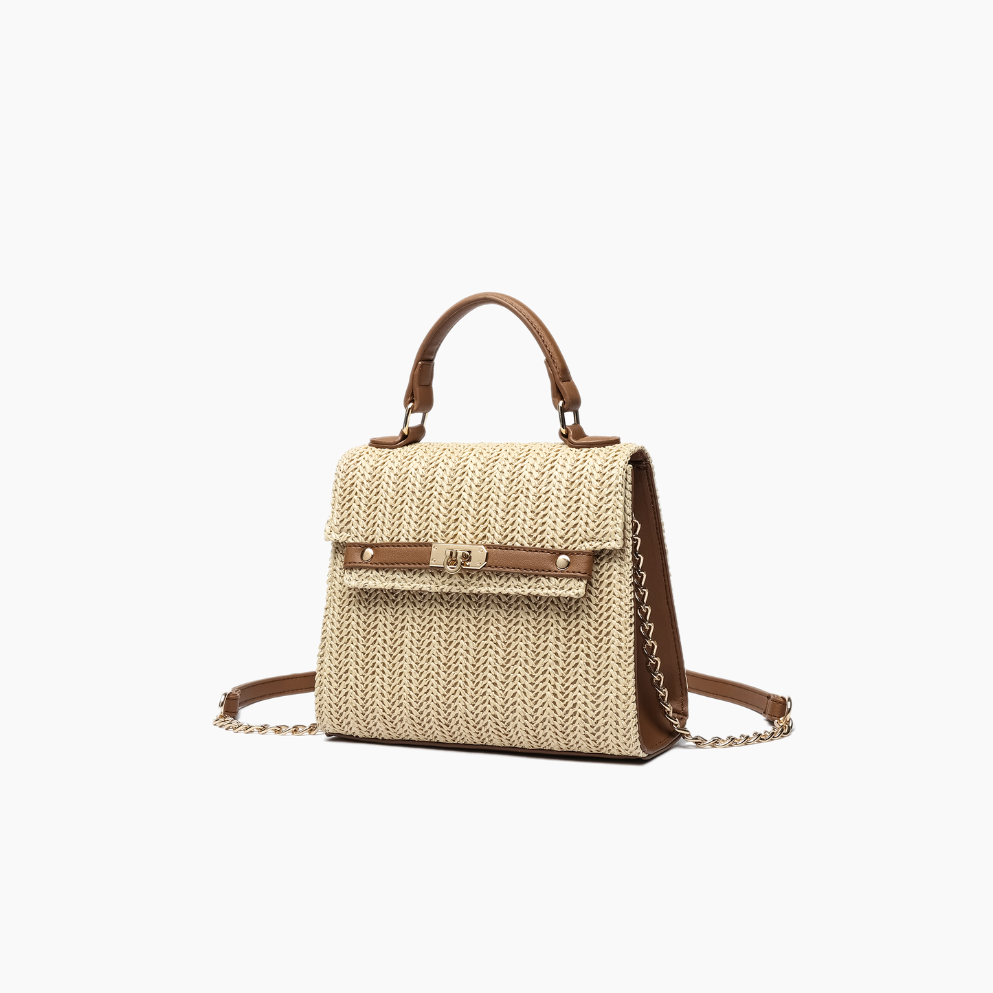 Woven Straw Crossbody Purse Casual Vacation Travel Bag