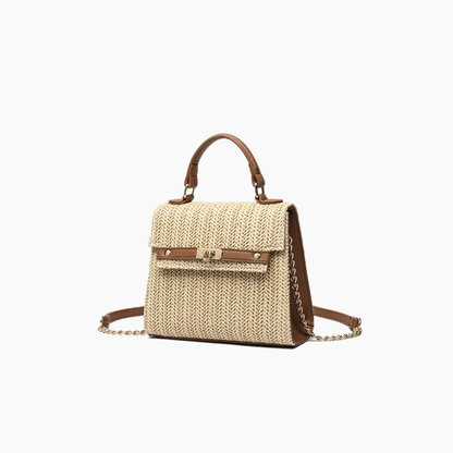 Woven Straw Crossbody Purse Casual Vacation Travel Bag