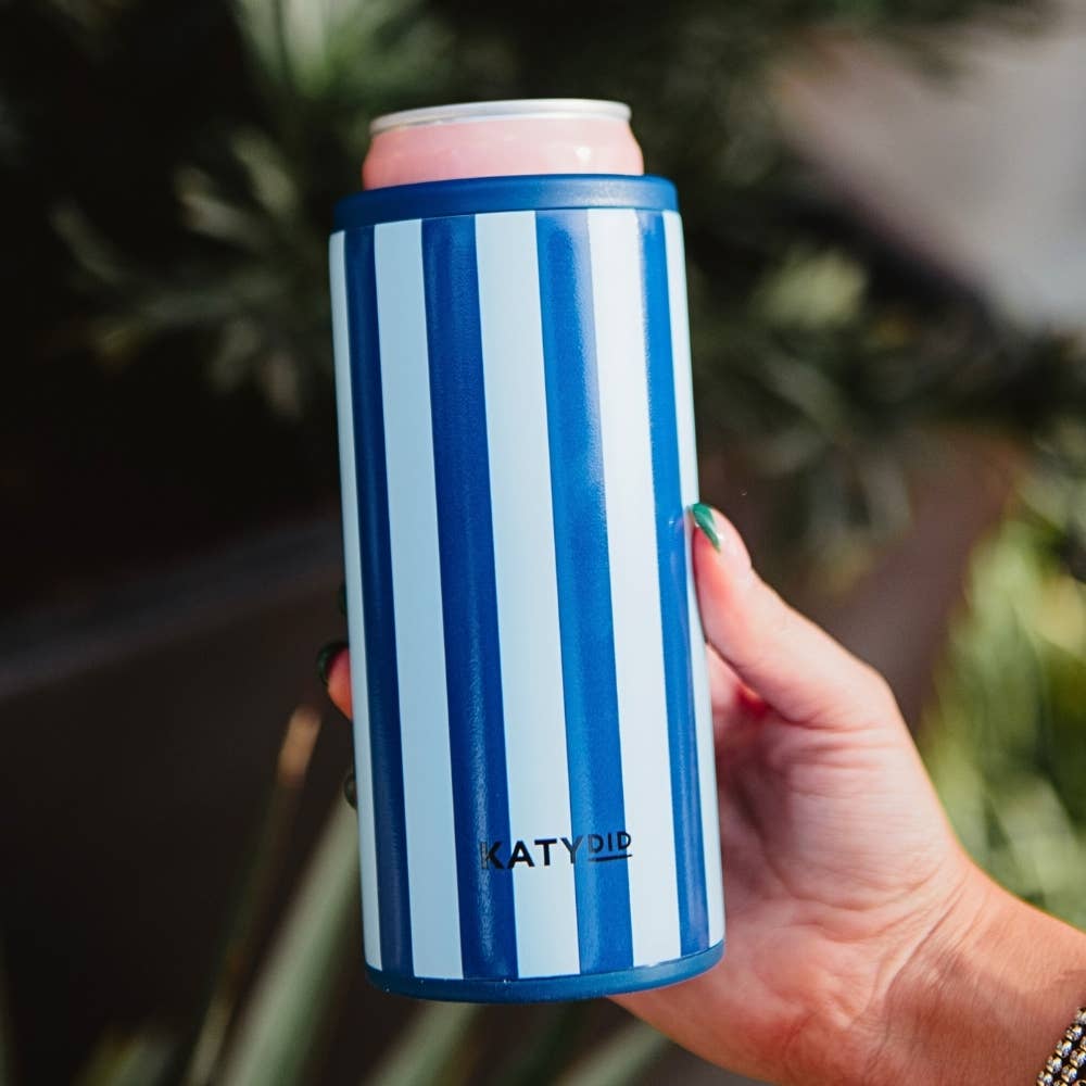 Light Blue and Navy Can Insulator