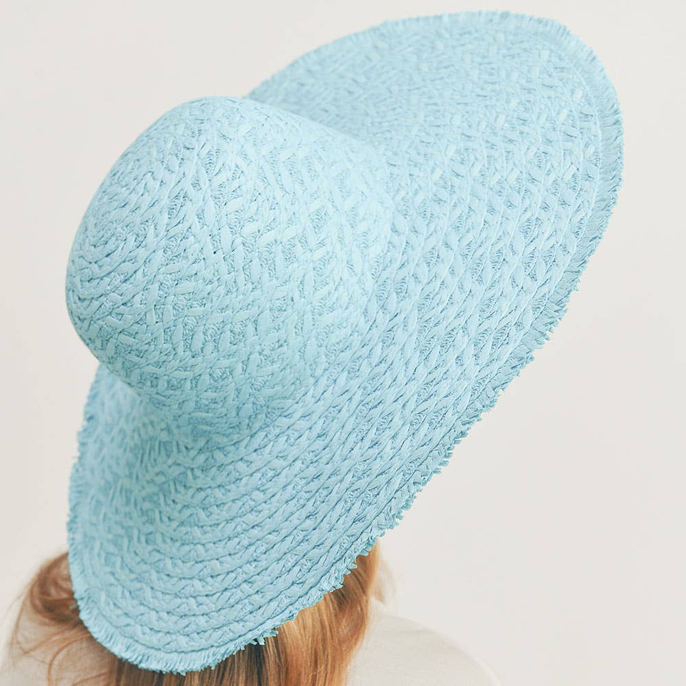 Trim Detailed Solid Straw Sun Hat