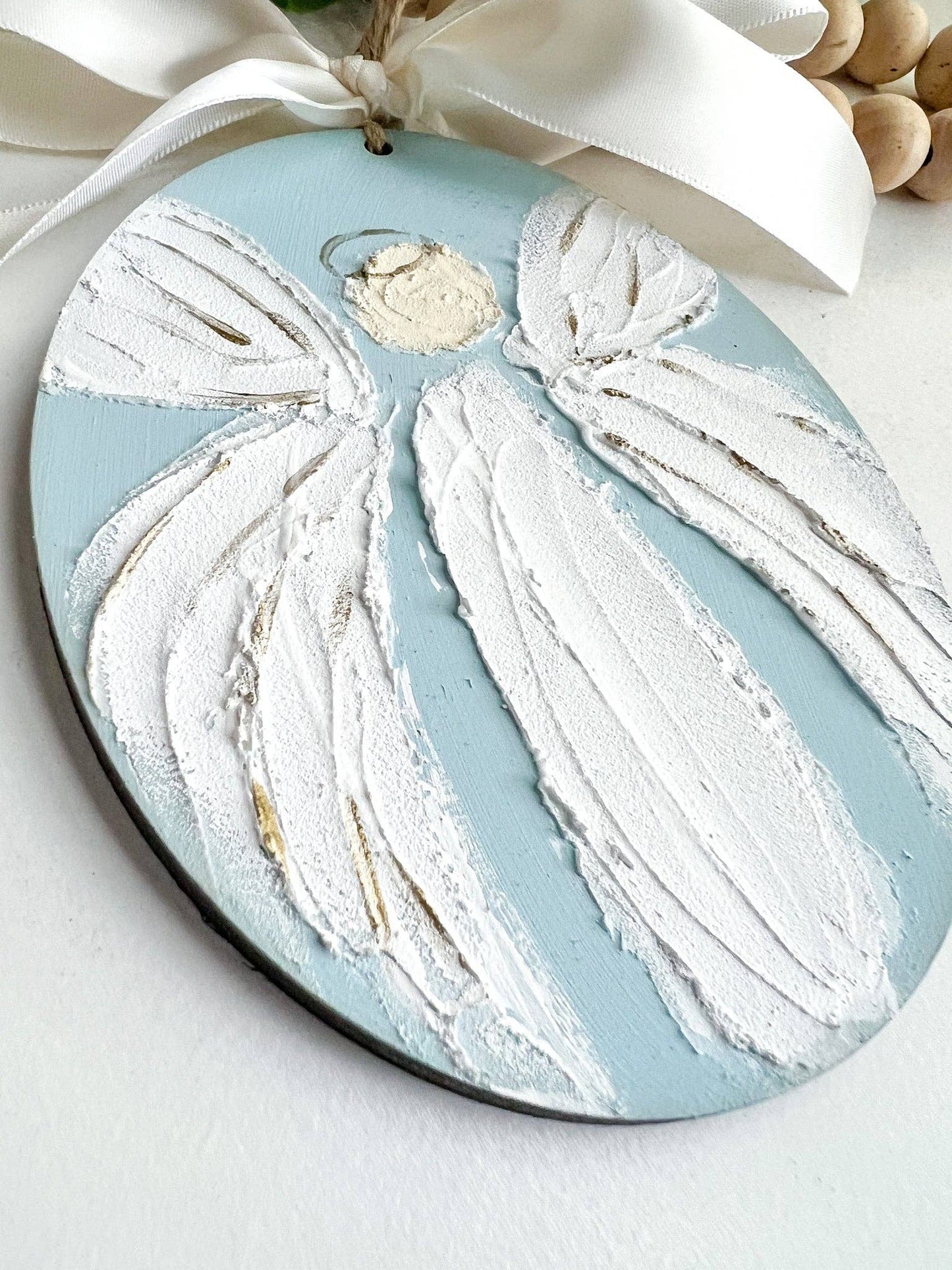 Angel Christmas Ornament Memorial Guardian Angel Blue