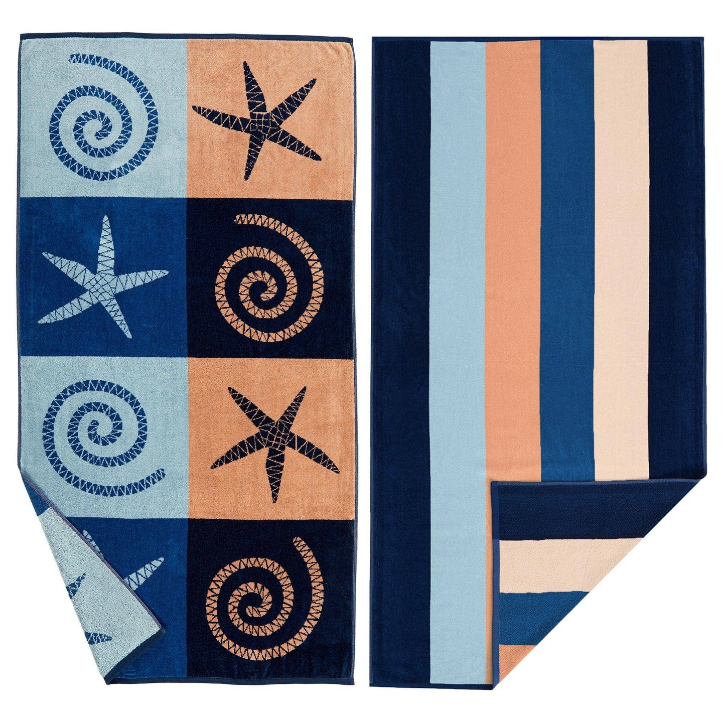 Beach Towels - 100% Cotton Jacquard, 2pk  - Playa Collection