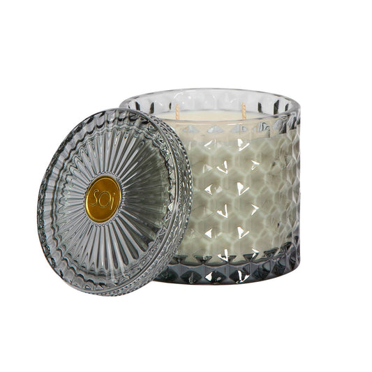 Heathered Suede 15oz Shimmer Candle 2 wick