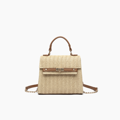 Woven Straw Crossbody Purse Casual Vacation Travel Bag