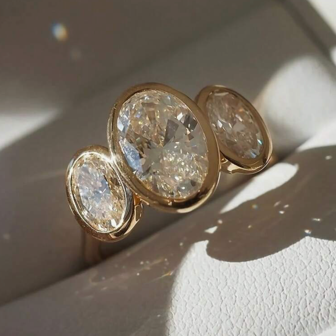 Dahlia  – Triple Oval Crystal Ring