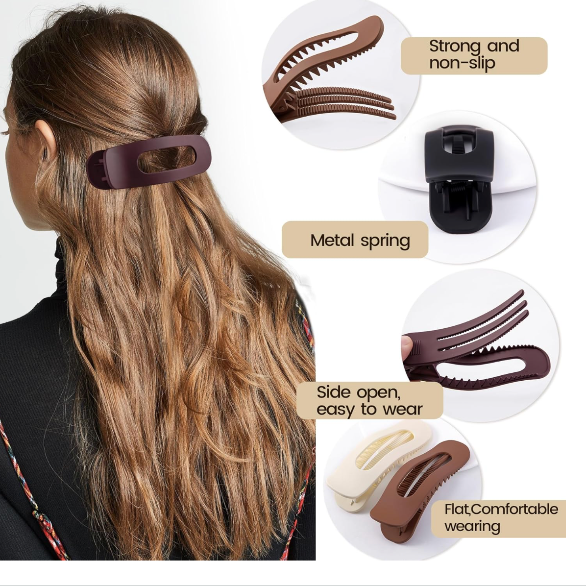 Large French Flat Hair Clip — for Thick or Thin Hair (Copy)