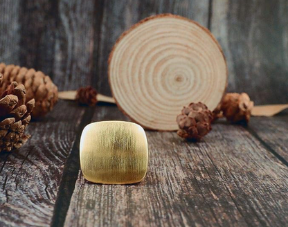 Chunky Gold Signet Statement Ring-Special Order