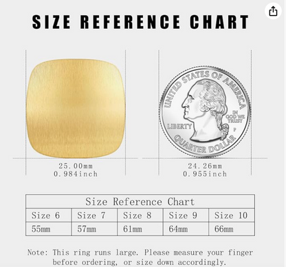 Chunky Gold Signet Statement Ring-Special Order