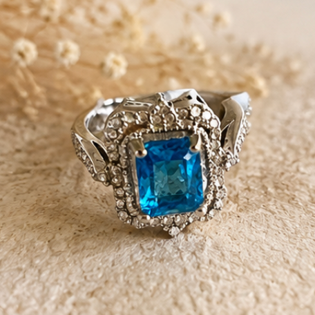 The Capri Blue Crystal Ring