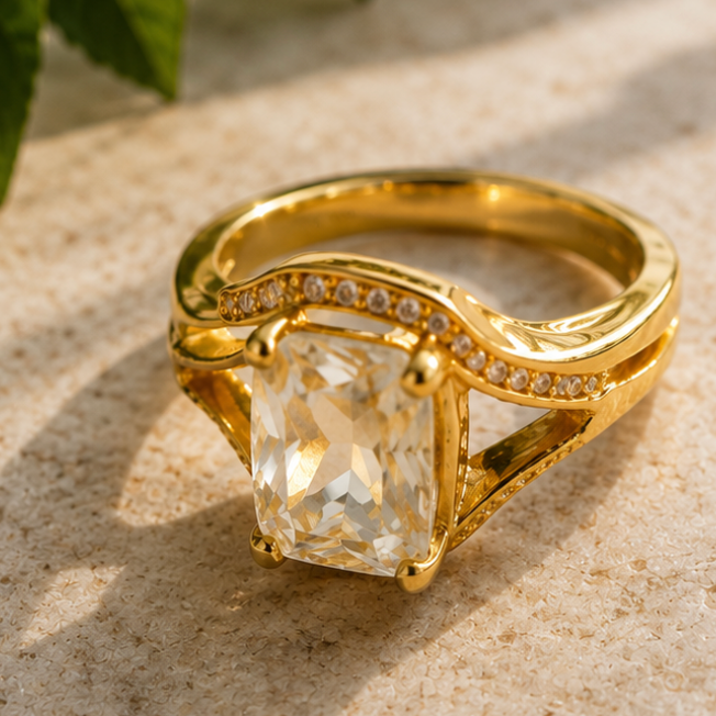 The Monroe Crystal Wave Ring