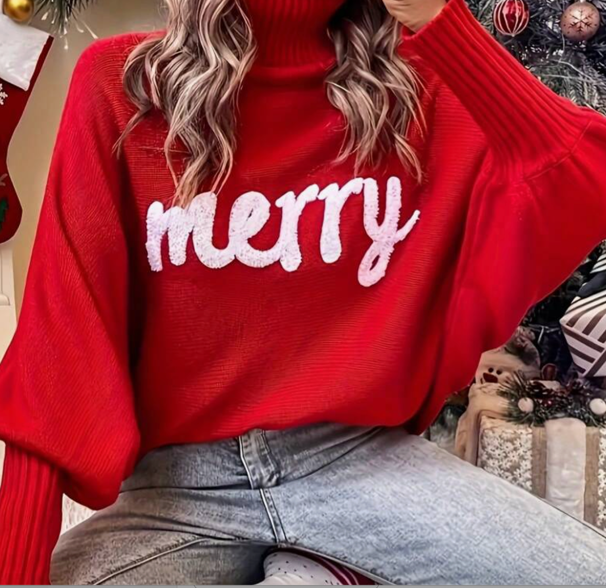Christmas, New Year’s, & Winter High Collar Sweater