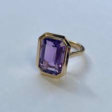 Vivienne – Art Deco Amethyst Gold Ring