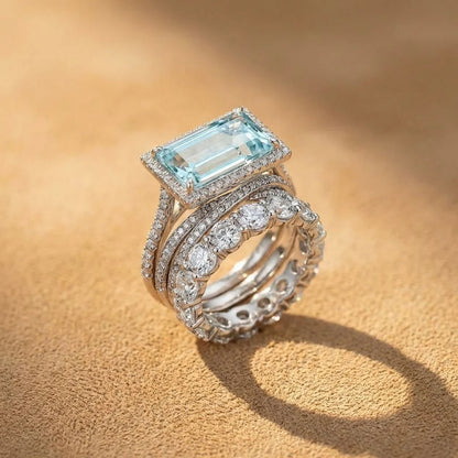 Vintage Aquamarine Stack Ring