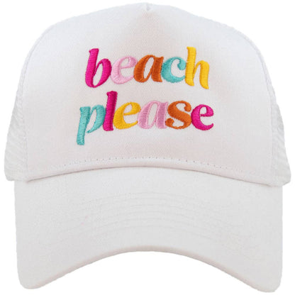Beach Please (LOWER CASE) Foam Trucker Hat