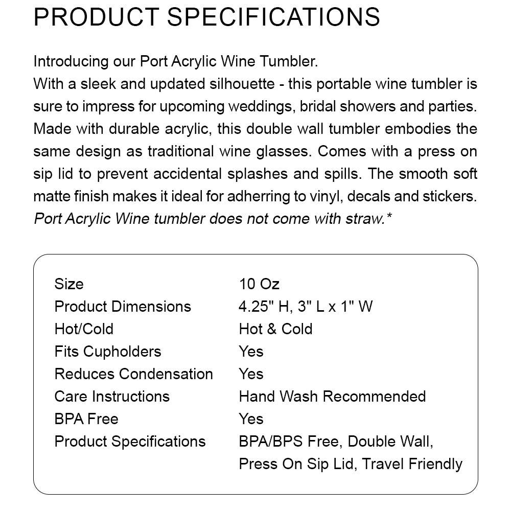 Soft Matte Portable Wine Tumbler