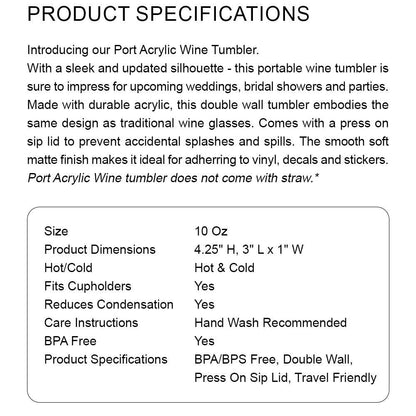 Soft Matte Portable Wine Tumbler