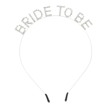 Rhinestone Bride To Be Text Headband