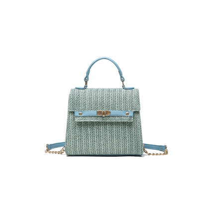 Woven Straw Crossbody Purse Casual Vacation Travel Bag