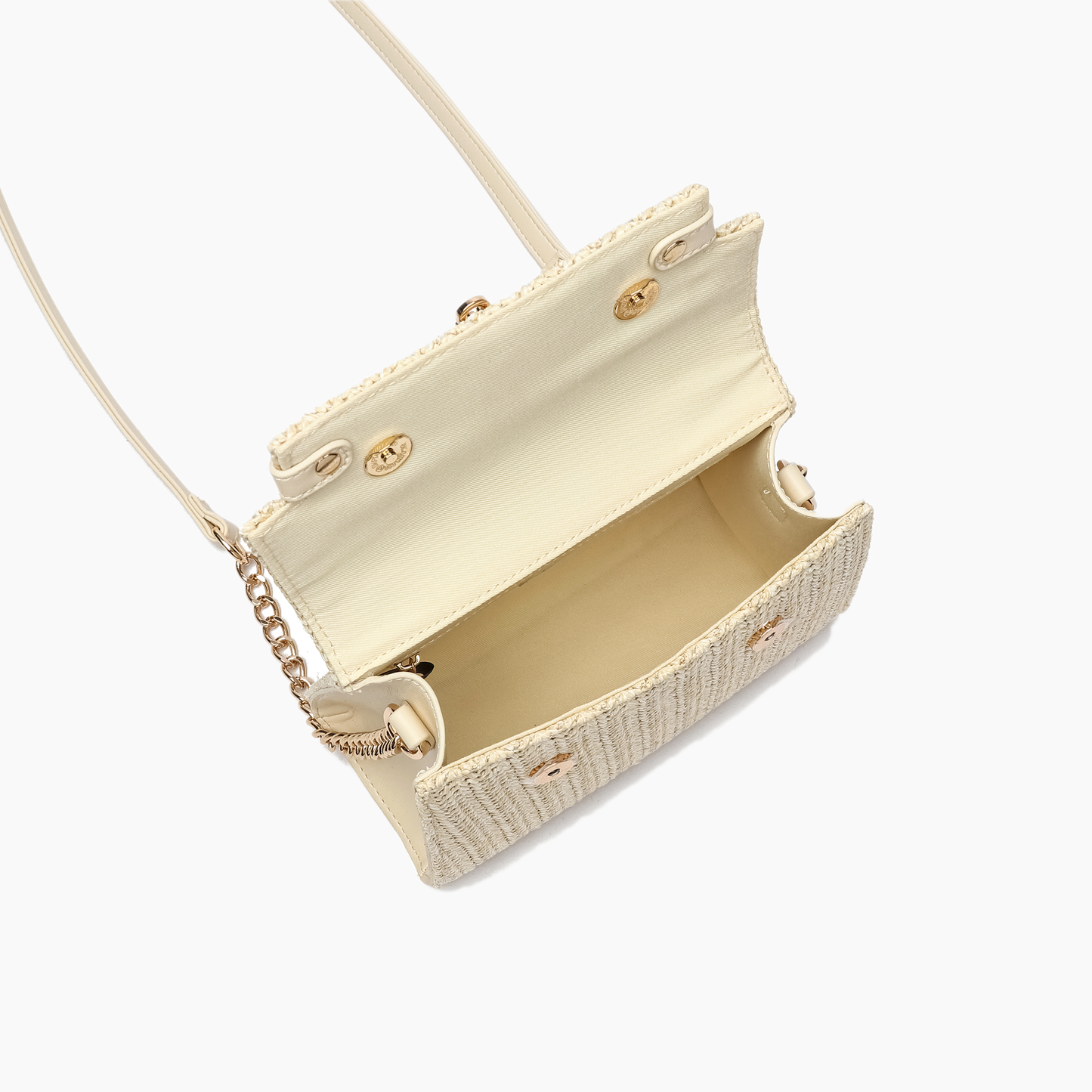 Woven Straw Crossbody Purse Casual Vacation Travel Bag