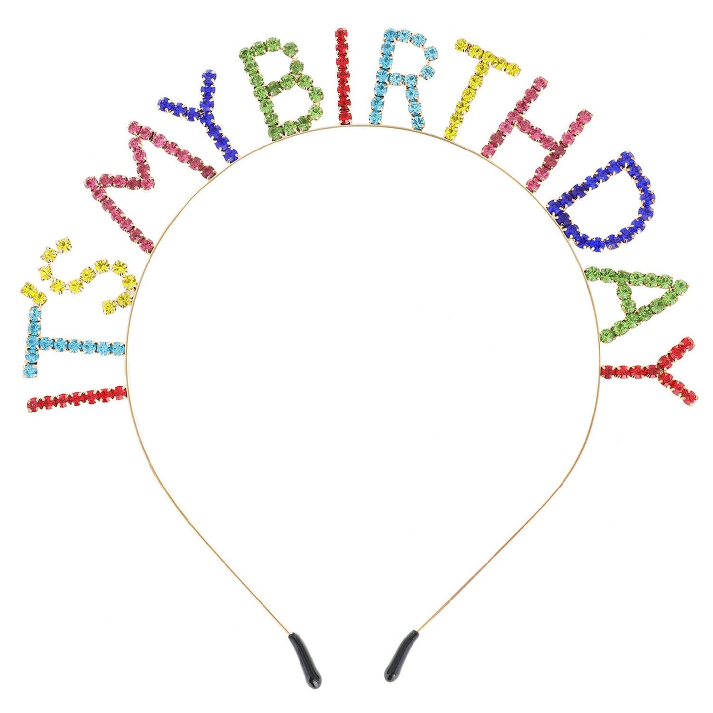 Rhinestone It's My Birthday Text Headband