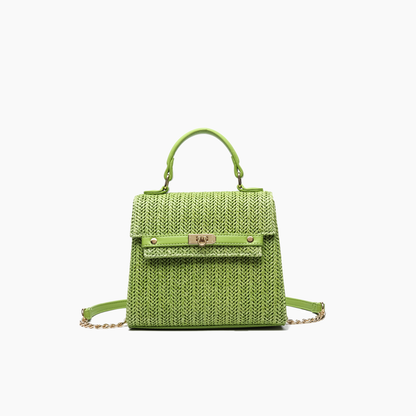 Woven Straw Crossbody Purse Casual Vacation Travel Bag