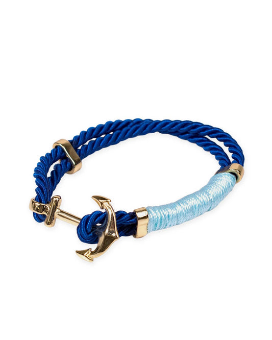 Anchor Rope Bracelet   Blue   8"