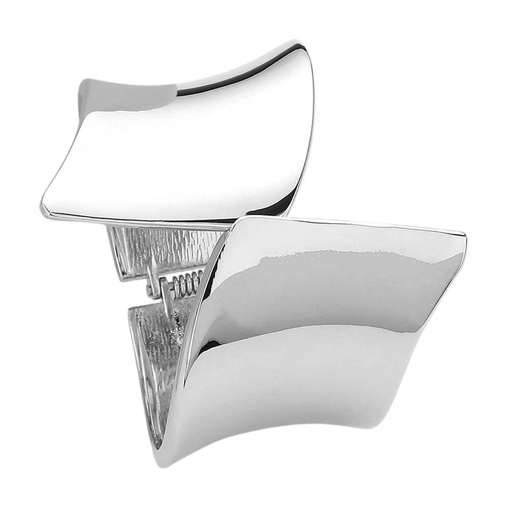 Metal Geometric Wide Hinged Bangle Bracelet