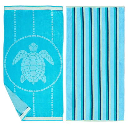 Beach Towels - 100% Cotton Jacquard, 2pk  - Playa Collection