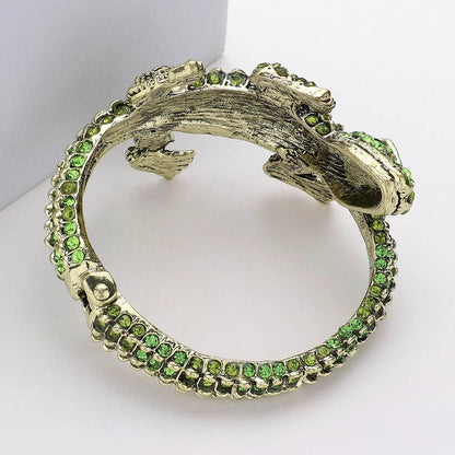Crystal Rhinestone Crocodile/Alligator Embellished Bracelet
