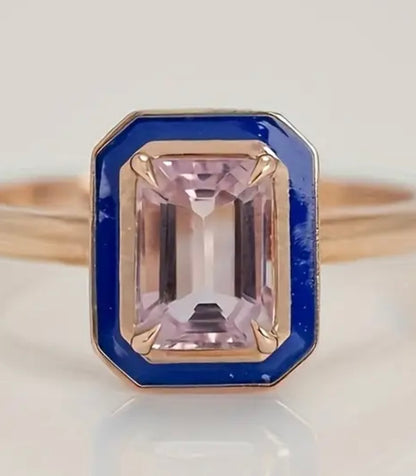 The Aria – Art Deco Enamel Ring
